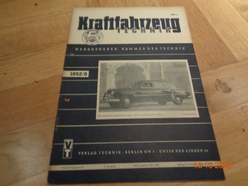Kraftfahrzeugtechnik 1952 - kraftfahrzeugtechnik, 8/1952