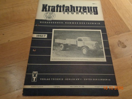 Kraftfahrzeugtechnik 1952 - kraftfahrzeugtechnik, 7/1952