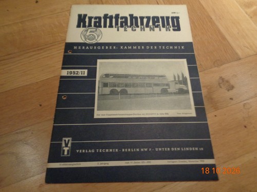 Kraftfahrzeugtechnik 1952 - kraftfahrzeugtechnik, 11/1952